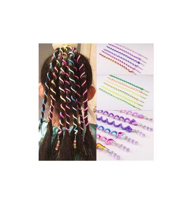 Lattcure 18 pieces hair jewelry girl set torsion hair jewelry women girl colorful hair torsion hair accessories with rhinestones diy hair styling accessories children's party please hair styling