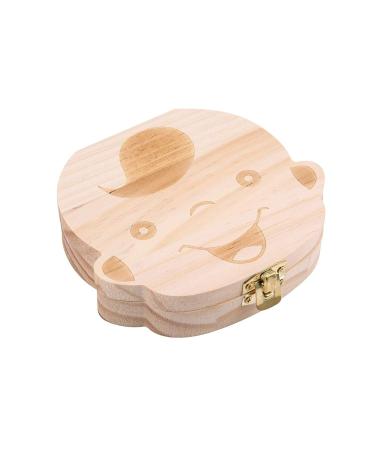 Baby Boy Teeth Keepsake Box Wooden Tooth Fairy Box, Child Kids Tooth Storage Holder Organizer (Boy)