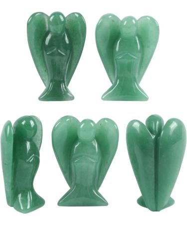 Lovionus89 Green Aventurine Guardian Angel Statue Hand Carved 5cm Healing Crystal Decoration - Buy Online on GoSupps.com