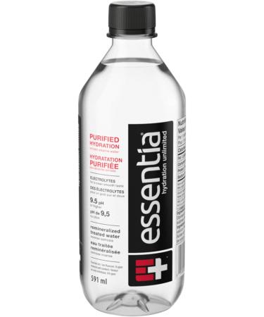 ESSENTIA Ionized Alkaline Water 9.5 pH Purified Hydration Infused With Electrolytes for a Clean Smooth Taste Reverse Osmosis Purified Recyclable Bottle 24 591ml Bottles - Buy Online on GoSupps.com
