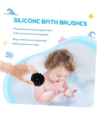 FRCOLOR Silicone Shampoo Brush - Kids Body & Baby Hair Scalp Massager Bath Tool - Buy Online on GoSupps.com