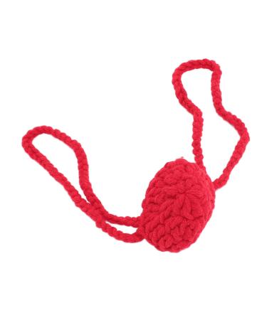 Hand Knitted Nose Warmer Cotton Nose Cover Comfortable Fit Multifunctional for Skiing Running Hiking (Red) ZJchaou2yc89zetp-12