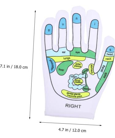 SOLUSTRE Reflexology 1 Pair Acupressure Printed Gloves Schematic Diagram Spandex Hydrating Spa Gloves - Buy Online on GoSupps.com