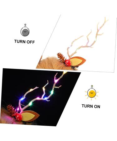 FRCOLOR 3 Pairs Christmas Glow Barrette Antlers Hair Clips Deer Horn Hair Barrettes Reindeer Antler Hair Accessory Mushroom Outfits for Girls Glowing Hair Clip Resin Filler Clothing Miss - Buy Online on GoSupps.com