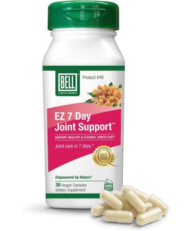 Bell EZ 7 Day Joint Support -Fast-Acting, Once-Daily Joint Health Supplement Helps Relieve Knee Pain, Swelling & Supports Muscle Recovery Vegan 30 Capsules - Buy Online on GoSupps.com
