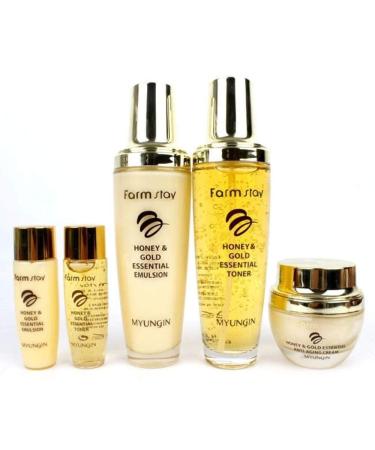 Farm Stay Honey & Gold Essential Skin Care Gift Set | 3-Piece Luxury Collection for Glowing Skin - International Shipping Available - Buy Online on GoSupps.com