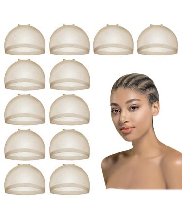 Dreamlover WIG Cap for Lace Wigs transparent hair network for wigs wig cap lace reverse network light brown 12 pieces HD light brown - Buy Online on GoSupps.com