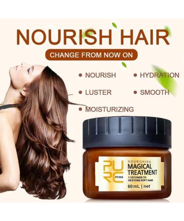 Pure Keratin Repair Hair Mask 5 Seconds Miracle Hair Treatment Repairs Damaged Hair Keratin Hair Mask with Argan and Coconut Oil - Buy Online on GoSupps.com