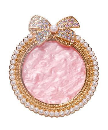 Resin Nail Art Palette Nail Art Painting Mixed Color Palette Bow Decorated with Rhinestones and Pearls Nail Art Display Board (Golden)
