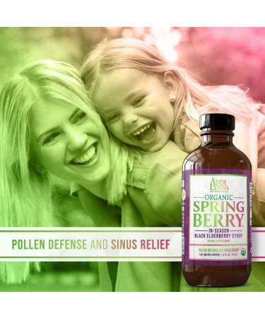 Andi Lynn's Organic Black Elderberry Syrup - Pollen Defense & Sinus Relief - 4 oz - Herbal Immune Support for Kids & Adults - Buy Online on GoSupps.com