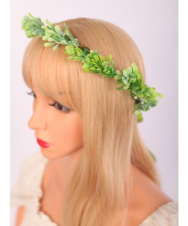 Shop Wiwpar Boho Green Leaf Floral Headband | Wedding & Holiday Hair Accessories for Women & Girls - Buy Online on GoSupps.com