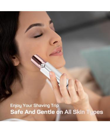 GURELAX 2023 Women's Facial Epilator - Rechargeable Hair Remover with 2x Replacement Heads | Pain-Free Chin & Cheek Hair Removal - Buy Online on GoSupps.com