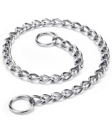 Mogokoyo Stainless Steel Dog Choke Chain Collar Puppy Metal P Chain Slip Collar Pet Training Walking Choker(3.0mm 20.0 Inch) 3.0mm x 20.0 inch - Buy Online on GoSupps.com