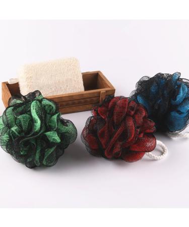 5pcs Exfoliating Bath Sponges | Mesh Pouf Shower Loofahs & Scrubbers | Premium Body & Shower Care - Buy Online on GoSupps.com