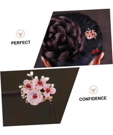 DOITOOL 1pc Flower Bead Hairpin Ancient Hair Sticks Hair Accessories Vintage Style Hair Clasp Hanfu Hair Stick Hair Pin Updo Hair Clasp Wooden Woman Palace Pearl Hairpin - Buy Online on GoSupps.com