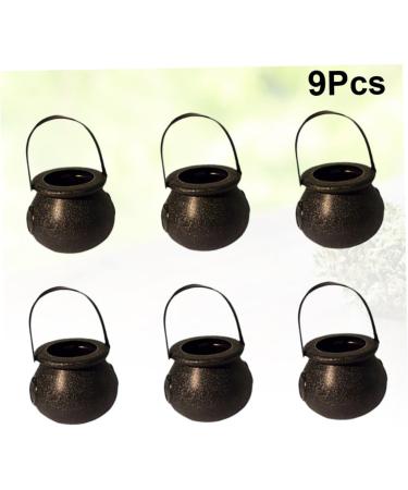 OFFSCH 9 Pcs Large Cooking Pot Halloween Candy Holder Mini Halloween Pumpkin Bucket Black Halloween Candy Bowl Halloween Candy Stands Cauldron Halloween Pendants Decorations Props Skull - Buy Online on GoSupps.com