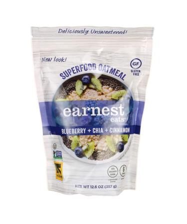 Earnest Eats Superfood Oatmeal Blueberry + Chia + Cinnamon 12.6 oz (357 g)