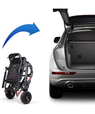 Folding Transport Wheelchair Ultralight Portable Travel Wheelchairs with Handbrake Aluminum Alloy Lightweight Wheelchair Trolleys for Elderly and Children - Buy Online on GoSupps.com