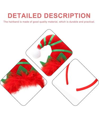 Christmas Reindeer Antlers Headband Christmas Hats Hair Hoop Cute Makeup Hair Bands Headpiece Xmas Party Costume Hair Accessoriess Red 15*26cm - Buy Online on GoSupps.com