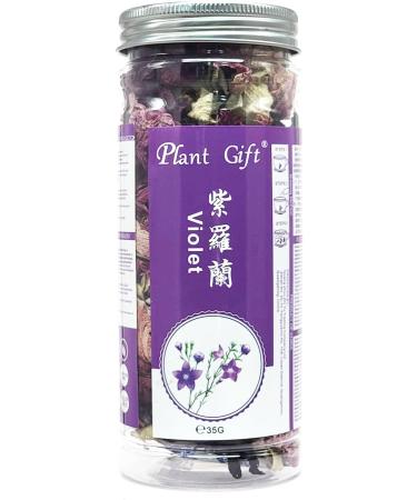 Plant Gift Dried Violets 35g/1.23oz Violet Flower Sweet Violet Tea Edible Dried Flowers Violet Leaf Tea Natural Food Coloring - Buy Online on GoSupps.com