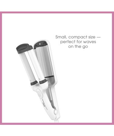 Conair Travel Beach Waver Curling Iron - Portable Triple Barrel Ceramic Hair Waver in White | Travel Smart - International Shipping Available - Buy Online on GoSupps.com