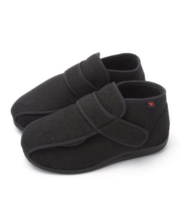 Diabetic Slippers for Women Hallux Valgus Recovery Slippers Adjustable Arthritis Edema Sandals Extra Wide Swollen Shoes for Swollen Feet Elderly 8 Black