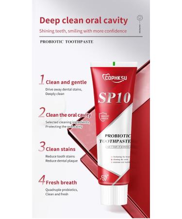 Cophksu Sp10 Probiotic Toothpaste Sp10 Ultra Whitening Toothpaste Super Probiotics Whitening Toothpaste Lightening SP-10 SP 10 Toothpaste (3 pcs) - Buy Online on GoSupps.com