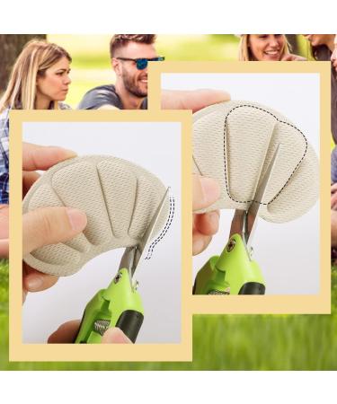 2 Pairs of Heel Cushions - Self-Adhesive Heel Protection for Large Shoes | Comfort for Sneakers (Beige & Black) - Buy Online on GoSupps.com