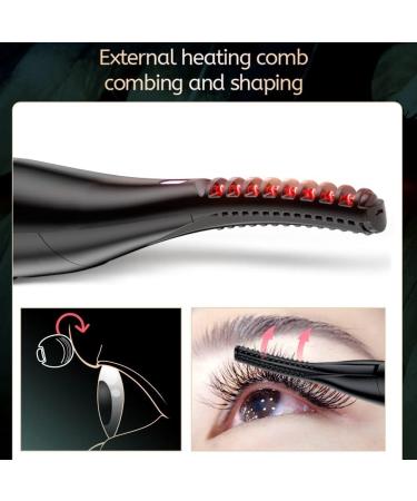 Xptieeck Heated Eyelash Curler 2 in 1 Clip-Type Eyelash Curler with Comb USB Rechargeable Portable Electric Eyelash Curler Easy to Use - Buy Online on GoSupps.com