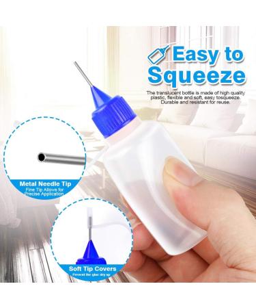 YGDZ 50ml Needle Tip Squeeze Bottle Set | 8 Precision Applicator Bottles for Painting, Quilling, Ink, and Glue | Includes 56 Stickers and Mini Funnels - Buy Online on GoSupps.com