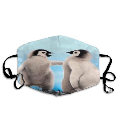 Breathable premium facial protection cover outside of two penguins by the sea women men anti wind dust protection protective cover for skiing camping travel safety daily use