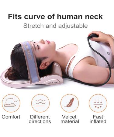 Woolala Cervical Neck Traction Device Chronic Neck Pain Relief Muscle Relax Pillow with Band Neck Curve Correct Home Neck Stretcher - Buy Online on GoSupps.com
