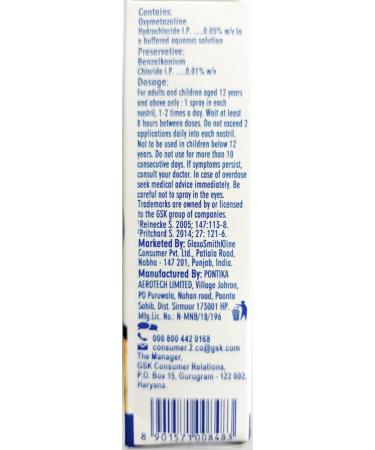 Exportmart Otrivin Oxt Fast Relief Adult Nasal Sprey for Blocked Nose 10ml (1 x 10ml) - Buy Online on GoSupps.com