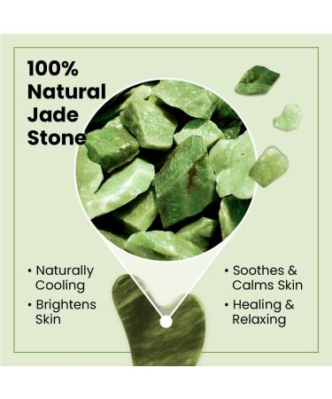 Lindo Jade Gua Sha Duo - Natural Jade Stone Facial Contour Massager Tool for Anti-Aging Skincare - 2 Pack - Buy Online on GoSupps.com