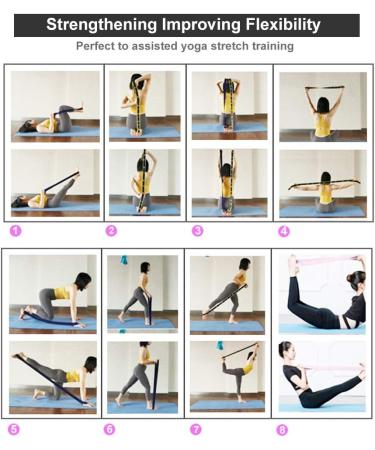 Buy Purple Exercise Bands - Latin Elastic Yoga Stretching Strap for Resistance Dance Gymnastics Pilates & Physical Therapy - 115x4cm - Buy Online on GoSupps.com
