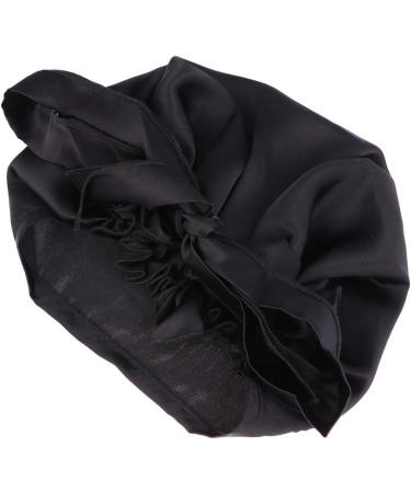 Milist Adjustable Silk Sleeping Hat - Elastic Bonnet for Women & Girls | Black Hair Care Cap & Portable Dome Cover - Buy Online on GoSupps.com