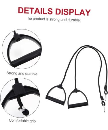 Toddmomy Fitness Pull Rope Exercise Belt - Resistance Bands for Men | Workout Accessories for Stepper & Stair Steppers - Black - Buy Online on GoSupps.com