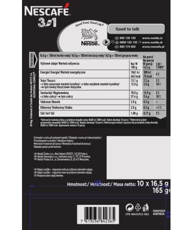  Nescafe Instant Coffee Nescaf Classic 3 en 1 (sac 10 x 16 5 g) - Buy Online on GoSupps.com