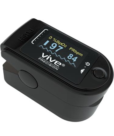 Pulse Oximeter - Oxygen Monitor Fingertip Heart Rate Medical Grade Sensor LED Display - Accurate Finger Meter For Saturation SpO2 Lanyard & Batteries Included - FSA/HSA Approved