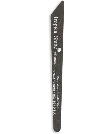 Tropical Shine Long Lasting Black Contour Nail File - Coarse Grit 100/180 | Premium Nail Care Tool for Smooth Finishes - International Shipping Available - Buy Online on GoSupps.com