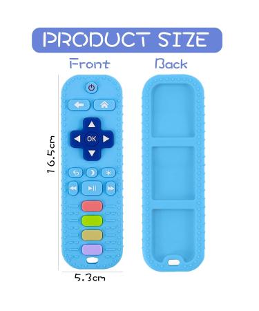 2 Pack Remote Control Shape Teething Toys - Soft Silicone Chew Toy for Babies - Sensory Teether - Buy Online on GoSupps.com