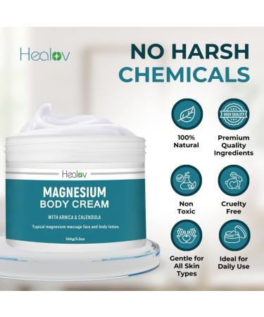 Magnesium Lotion Pure Soothing Magnesium Cream for Relaxation Better Sleep Muscle Health Leg & Joint Care Topical Magnesium Lavender Butter for Sleep Aid Non-Greasy Safe Easy to Use - Buy Online on GoSupps.com