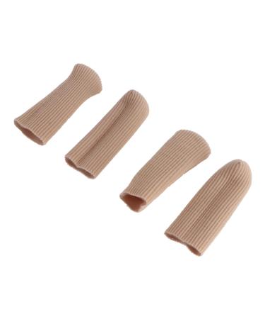 Hemoton 2 Pairs Finger Guard Blister Pads Cuttable Toe and Finger Cap Toe Protectors Silicone Toe Sleeves Silicone Gel Nylon Finger Caps Finger Protector Toe Finger Sleeve Makeup