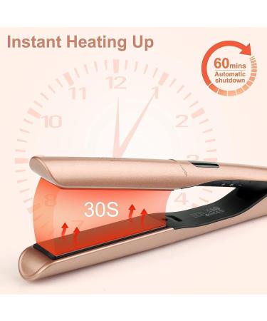 2 in 1 Travel Hair Straightener & Curling Iron - Ceramic Waves LCD Display - Perfect for Long & Short Hair - International Shipping - Buy Online on GoSupps.com