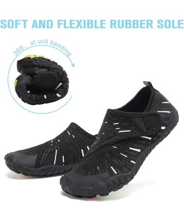 CIOR Kids Water Shoes - Lightweight Aqua Sneakers for Boys & Girls | Fast Dry Athletic Shoes (Big Kid Size 4, Black/White) - Buy Online on GoSupps.com