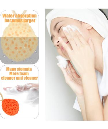 Vesaneae 3-Pack Soft Bathing Sponges - Baby Shower & Body Cleaning Honeycomb Luffa Massage Sponges for All Ages (Yellow Orange Green) - Buy Online on GoSupps.com