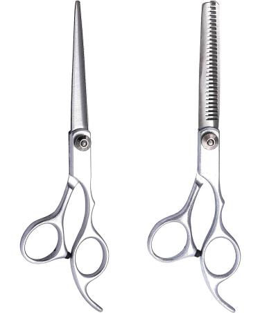 Professional Hairdressing Scissors Set - 6.0 Inch Barber Shears Black & Blue Tooth Cut Salon Shears for Hair Cutting - Buy Online on GoSupps.com