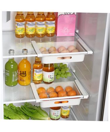 Generic 2pcs box Multi-purpose Home Drawer Storage Case Type for Fridge Refrigerator White Household Egg White 26x18cm - Buy Online on GoSupps.com