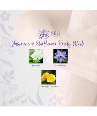 SBC Skincare Jasmine & Starflower Body Wash 300ml Gentle Floral Shower Wash for Unbalanced Dry or Stressed Skin - Buy Online on GoSupps.com