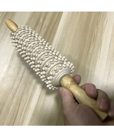 Wooden Therapy Roller Massage Tool - Deep Tissue Body Massage & Muscle Release - 2pcs Pain Relief Roller Stick for Ultimate Relaxation - Buy Online on GoSupps.com